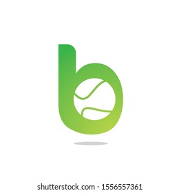 Letter B tennis vector logo design. Vector design template elements for your sport team or corporate identity.