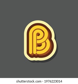 Letter B text effect design vector