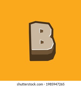 letter B text effect design vector, Can be used for Logo.