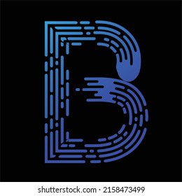 Letter B textured font vector illustration | Letters with texture for digital screen printing ,print tee shirt, web, packaging, poster, mug, tote bag, advertising,
 merchandise and other uses.
