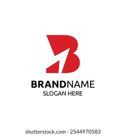 Letter B and Thunder Icon Logo Vector