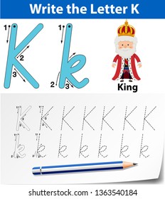 Letter B tracing alphabet worksheets illustration