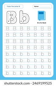Letter B Tracing Worksheet. Writing Practice Worksheet