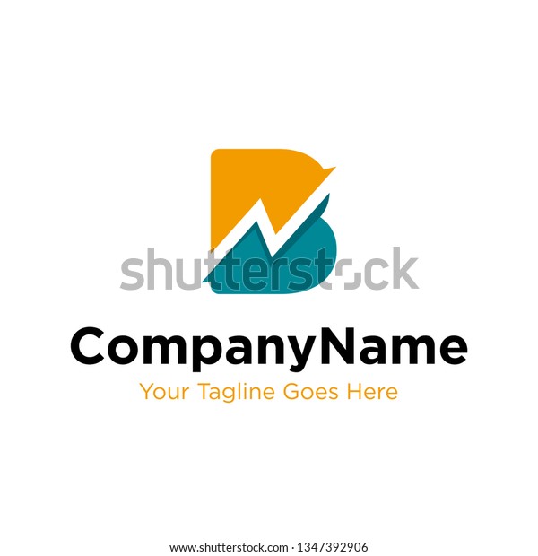 Letter B Trade Marketing Logo Design Stock Vector (Royalty Free ...