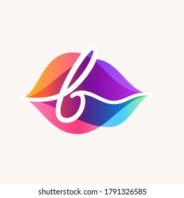 Letter B with transparency sound waves logo design concept. Vector icon perfect to use in any audio electronic labels, music posters, dj identity, etc.