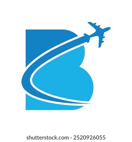 Letter B Travel Logo Template Design Vector, Emblem, Design Concept, Creative Symbol, Icon