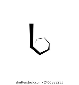 letter b tree branch simple vector logo symbol