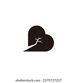 Letter B tree geometric symbol simple logo vector