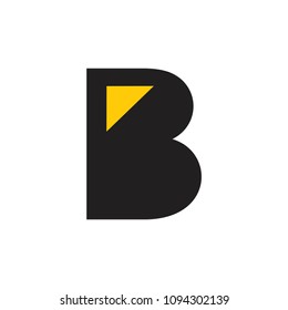 letter b with triangle design logo 