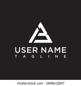 combinación de logotipo entre triángulo y letra B.