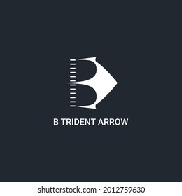 Letter B trident arrow perfect for logo business