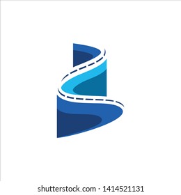 Letter B Turn Icon Vector Logo