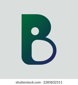 Letter B typography logo design template element. Use for logo, symbol, sign, identity of the company. Gradient color letter B text t-shirt vector design on white background. 