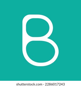 Elemento de plantilla de diseño de logotipo de tipografía de letra B. Uso para logotipo, símbolo, signo, identidad de la empresa. Diseño vectorial de camiseta de texto B con letra blanca sobre fondo azul. 