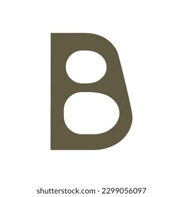 Elemento de plantilla de diseño de logotipo de tipografía de letra B. Uso para logotipo, símbolo, signo, identidad de la empresa. Diseño vectorial de camisetas de texto B con letras grises sobre fondo blanco. 