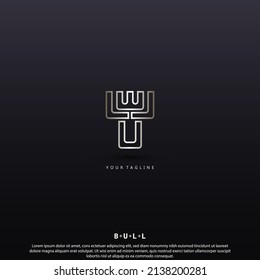 Letra B U L diseño de logotipo abstracto buen uso para marca de símbolos y más