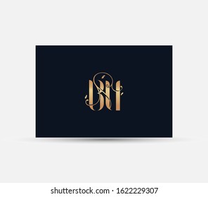 letter B U logo. luxury lettr BU logo design element.