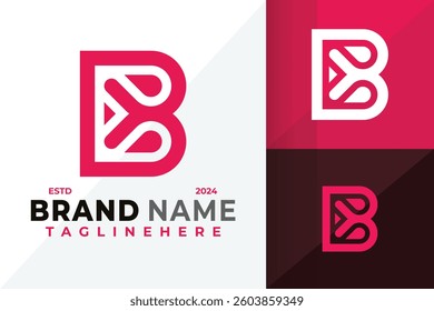 Letter B Unique Symbol Logo Icon Vector Design Illustration