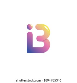 Letra B mayúscula elementos de plantilla de diseño de icono de logotipo con estilo fluido. ilustración vectorial aislada en fondo blanco.