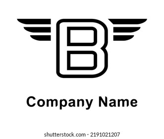 Letter B, Uppercase Letter B Logo Icon, Abstract Geometric Flat Character Shape. Editable Preset For Logo Design.
