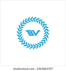 Letter B and V Monogram Logo Design Vector