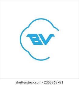 Vector de diseño de logotipo de monograma de letra B y V