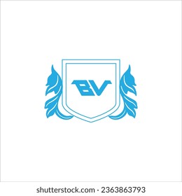 Buchstaben B und V Monogram-Logo-Design-Vektorgrafik