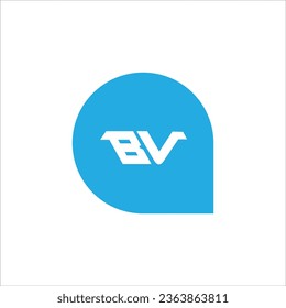 Letter B and V Monogram Logo Design Vector