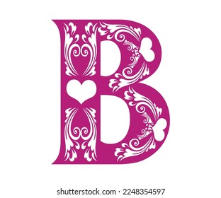 Letter B, Valentine Alphabet Monogram
Sublimation vector design file, for mug, t-shirt, vase, pillow case. etc