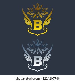 Letter B various great big logo typograpy initial