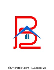 Letter B vector  with home logo