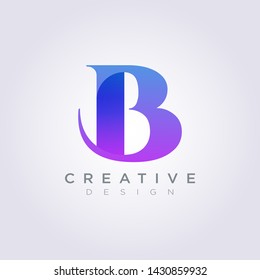 Letter B Vector Illustration Design Clipart Symbol Logo Template.