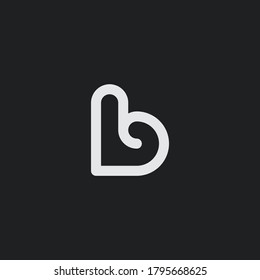 Letter B vector line logo design vector