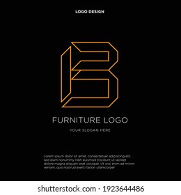 Diseño del logotipo de la línea vectorial de la letra B. Símbolo de icono del logotipo del minimalismo creativo.