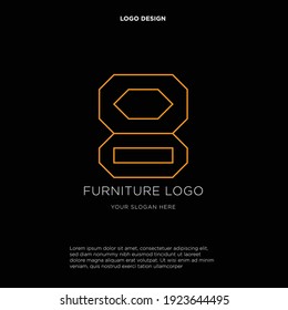 Letter B vector line logo design. Creative minimalism logotype icon symbol.