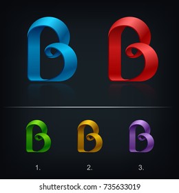 Letter B Vector logo, ABC concept type as logotype, Leters of the alphabet