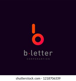 Letter B vector logo design template for corporate identity. Decorative letter B icon template layout