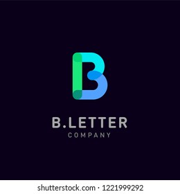 Letter B vector logo design template for corporate identity. Decorative letter B icon template layout