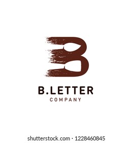 Letter B vector logo design template for corporate identity. Decorative letter B icon template layout