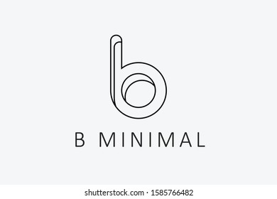 letter b vector logo design template.Minimal B initial Beautiful Logotype Luxury icon concept. Modern logo for company or business identity.