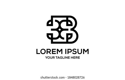 Plantilla de diseño de logotipo de vector de letra B