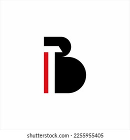 Letter B vector logo design with hammer and number one.