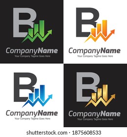 Letter B vector logo template, Colorful Letter B logo, Financial Company Logo, Financial Institute Advisors Logo Design Template Vector Icon