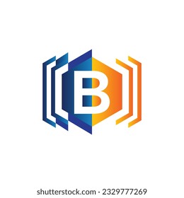 Letter B vector logo template, Colorful Letter B logo, Financial Company Logo, Financial Institute Advisors Logo Design Template Vector Icon