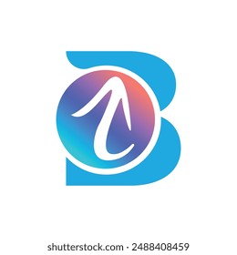 Letter B vector logo template, Colorful Letter B logo, Financial Company Logo, Financial Institute Advisors Logo Design Template Vector Icon