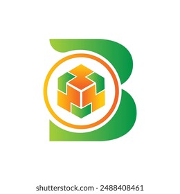 Letter B vector logo template, Colorful Letter B logo, Financial Company Logo, Financial Institute Advisors Logo Design Template Vector Icon