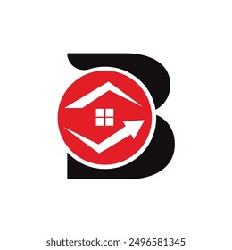 Letter B vector logo template, Colorful Letter B logo, Real Estate, Building and Construction Logo Design Template Vector Icon