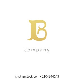Letter B vector logo. Vintage Insignia and Logotype. Business sign, identity, label, badge of restaurant, Hotel. Monogram design elements, graceful template. Calligraphic elegant logo design.