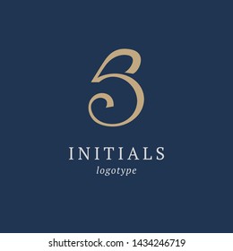 Letter B vector logo. Vintage Insignia and Logotype. Business sign, identity, label, badge initials. Monogram design elements, graceful template. Calligraphic elegant logo design.