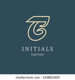 Letter B vector logo. Vintage Insignia and Logotype. Business sign, identity, label, badge initials. Monogram design elements, graceful template. Calligraphic elegant logo design.